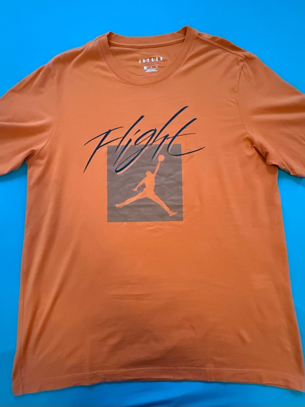Jordan Flight Short Sleeve Tee - Orange with Black Graphic